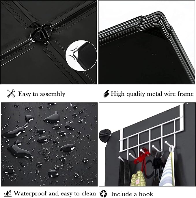 AWTATOS Closet Organizer, 8 Cube Closet Organizers and Storage, Closet Storage Shelves, Clothes Storage Organizers for Closet Bedroom Living Room Office Black - Image 6