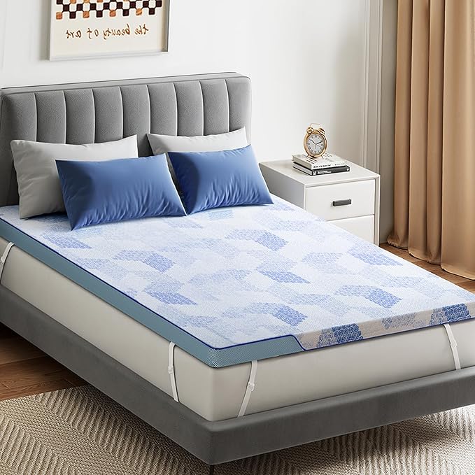 PERLECARE Firm Full XL Mattress Topper- 3 Inch Memory Foam Bed Topper for Pressure Relief, Mattress Pad with Cooling Bamboo Cover, Removable & Washable & Non-Slip, CertiPUR-US & Oeko-Tex Certified