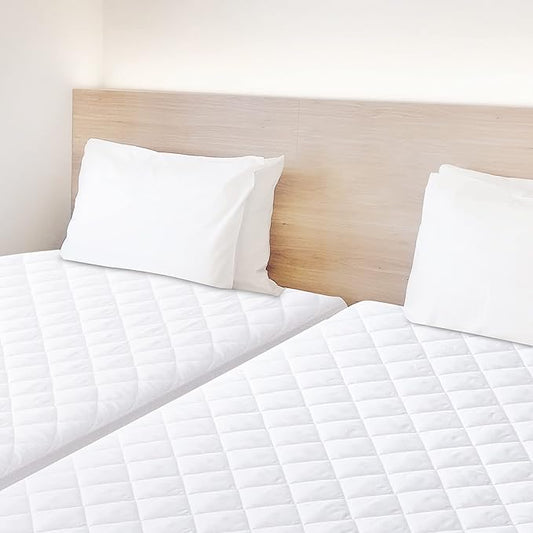 Twin XL Mattress Protector Waterproof Washable 2 Pack Mattress Padded Cover Fitted Extra Long College Dorm Bed Protection Noiseless Plastic Bed Pad Deep Pocket Up 18“ Soft&Breathable