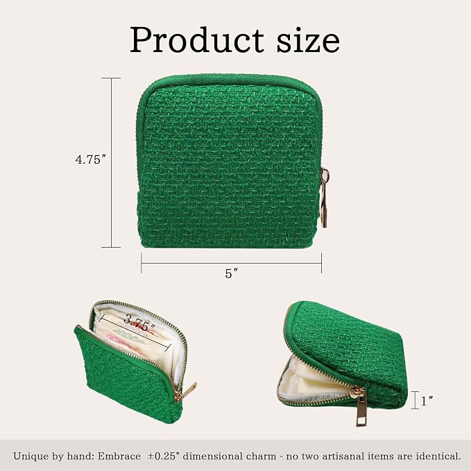 Stratalife Travel Jewelry Organizer - Portable Travel Jewelry Case for Bracelets, Bangles Crystal Storage, Necklace Ring Holder with Zipper Small Pouches Gift for Women, Green - Image 4