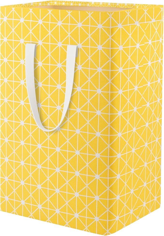 Waterproof Laundry Hamper Collapsible Laundry Basket Extended Cotton Handle Laundry Bag Large Clothes Storage Toy Organization for Bathroom Bedroom Laundryroom College Dorms by %E2%80%8ETeLUVHome