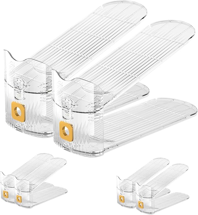 CiBiZi Clear Shoe Slots Organizers 6Pack Shoe Stacker Organizer for Closet Shoe Stackers for a Pair of Shoes Shoe Display Shelf Shoe Rack Holders Space Saver Organizador de Zapatos Clear by CiBiZiUS