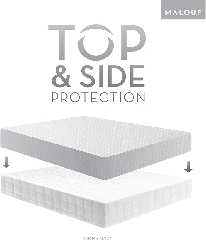 SLEEP TITE Five Sided Mattress Protector - 100% Waterproof on Top and Sides, Full