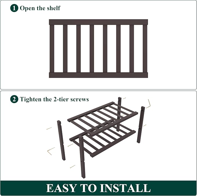 Smiry Bamboo Shoe Rack for Closet, 2 Tier Small Wooden Stackable Shoe Organizer, Free Standing Shoes Storage Shelf for Entryway, Front Door Entrance, Brown - Image 6
