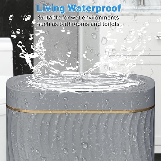 Ogikey Bathroom Small Trash Can with Automatic Touchless Lid, 2.6 Gallon Smart Garbage Can Narrow Waterproof Trash Bin for Bedroom, Office, Living Room - Image 4