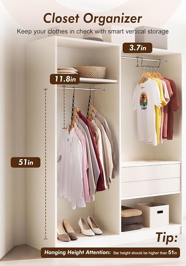 HOUSE DAY Closet Organizers and Storage 6 Pack, College Dorm Room Essentials, Multifunctional Organizer Magic Space Saving Hangers with 5 Holes, Storage Organization for Wardrobe Closet - Black - Image 9