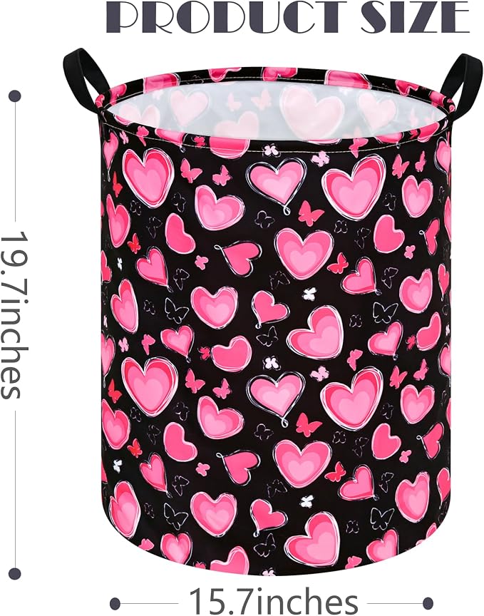 MAIZMZ Girls Storage Basket Kids Hamper Storage Bins Organizer Toy Box Large Canvas Waterproof Laundry Basket for Home/Dorm/Kitchen/Pet/Office/Closet/Shelf/Gift Baskets - Image 2