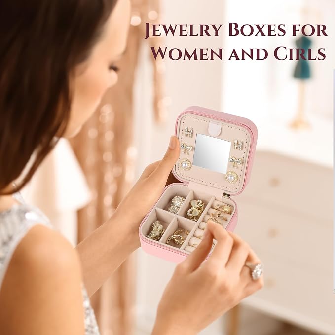 MFXIP Easter Basket Stuffers for Teens Essentials, Valentines Day Christmas Stocking Stuffers for Women Teen Girl Gifts Trendy Stuff Travel Jewelry Box Case Organizer Personalized Birthday Gifts - Image 8