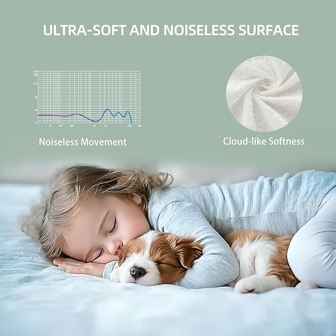JOSOP 100% Waterproof Full Size Mattress Protector,Breathable Cooling 3D Air Bamboo Viscose Mattress Cover,Fitted with 6"-14'' Deep Pocket,Hypoallergenic Noiseless Machine Washable