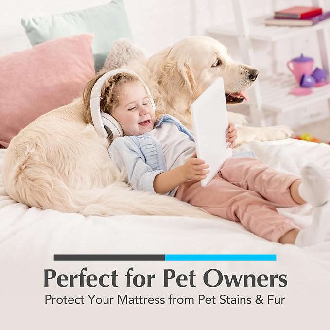Handy Laundry Waterproof Mattress Protector – Breathable, Machine-Washable Mattress Cover – Perfect for Kids, Adults, and Pets – Extends Mattress Life. (Twin Size)