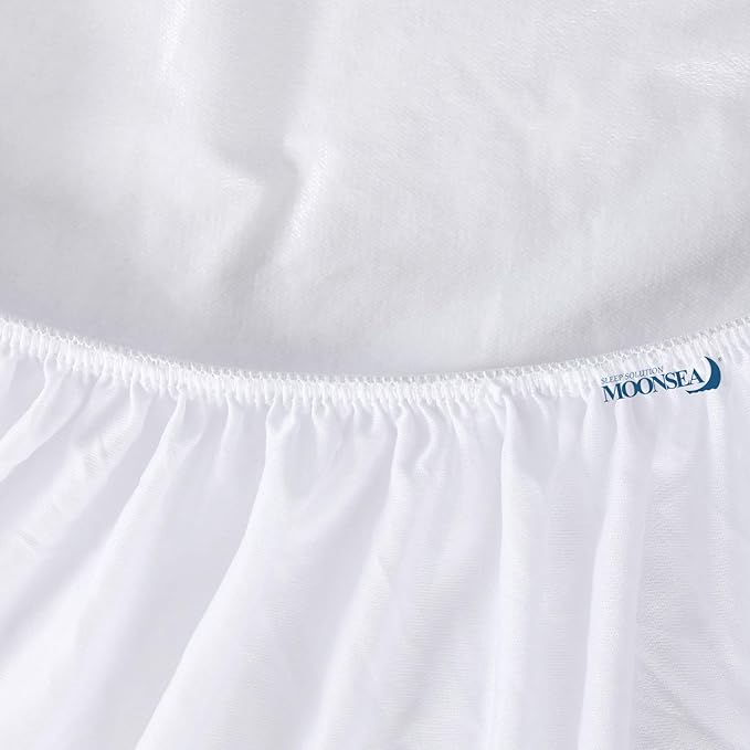 Queen Size Mattress Protector Waterproof,Smooth Top Mattress Protector for Kids,Breathable Skin Friendly and Noiseless Fitted Sheet,Viscose Terry Mattress Cover