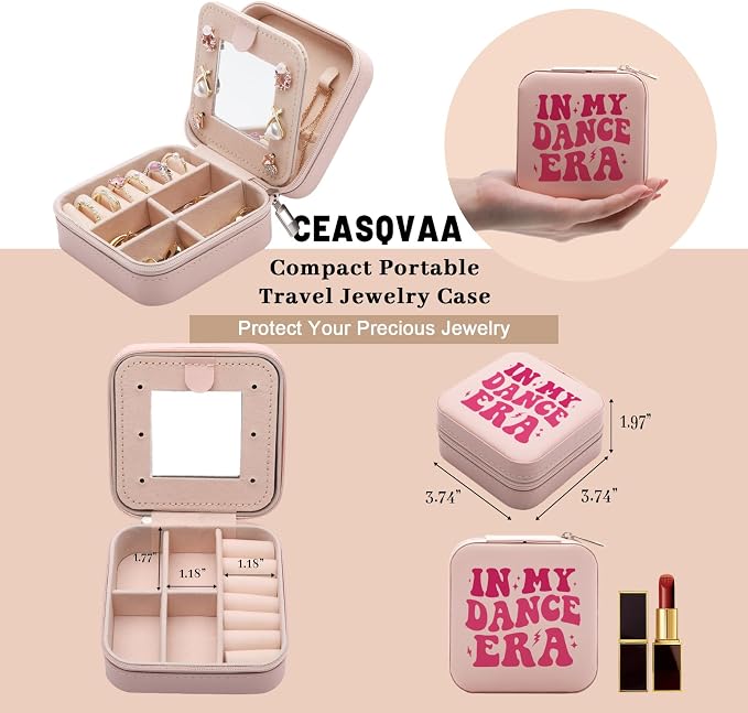 Dancer Dance Gifts Jewelry Box, Era Gifts for Dancers Friends, Teammate Travel Jewelry Case - Image 3