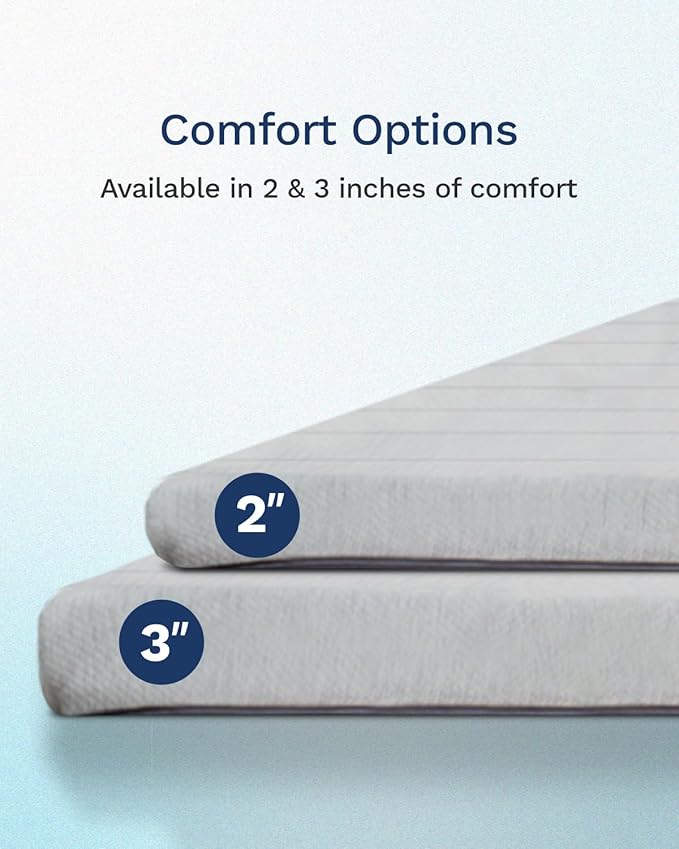 ViscoSoft Dusk 3-Inch Memory Foam Mattress Topper - Cal King Mattress Topper, Washable Cover, Cooling & Back Pain Relief, CertiPUR-US Performance Tested and Certified Foam