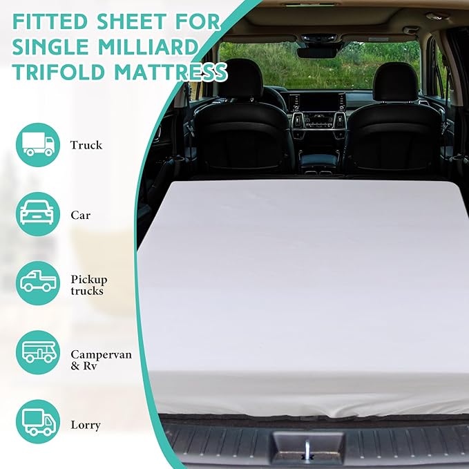 2-3 Inch Mattress Topper Cover (Only Cover) Memory Foam Protector Microfiber Memory Foam for Latex Mattress Topper Gel RV (Full 75 x 52 Inch,White)