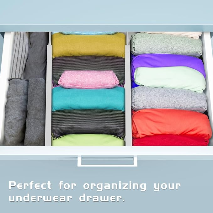 4 Pack Bamboo Drawer Dividers 2.6" High, Adjustable Length from 12 Inch to 17 Inch, Expandable Kitchen Drawer Organizer Separators for Clothes, Kitchen, Bedroom, Dresser, Office (White) - Image 6