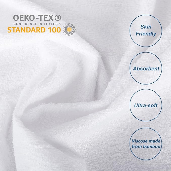 Cot Size Mattress Protector Waterproof,Smooth Top Mattress Protector for Kids,Breathable Skin Friendly and Noiseless Fitted Sheet,Viscose Terry Mattress Cover，33 * 75 * 10