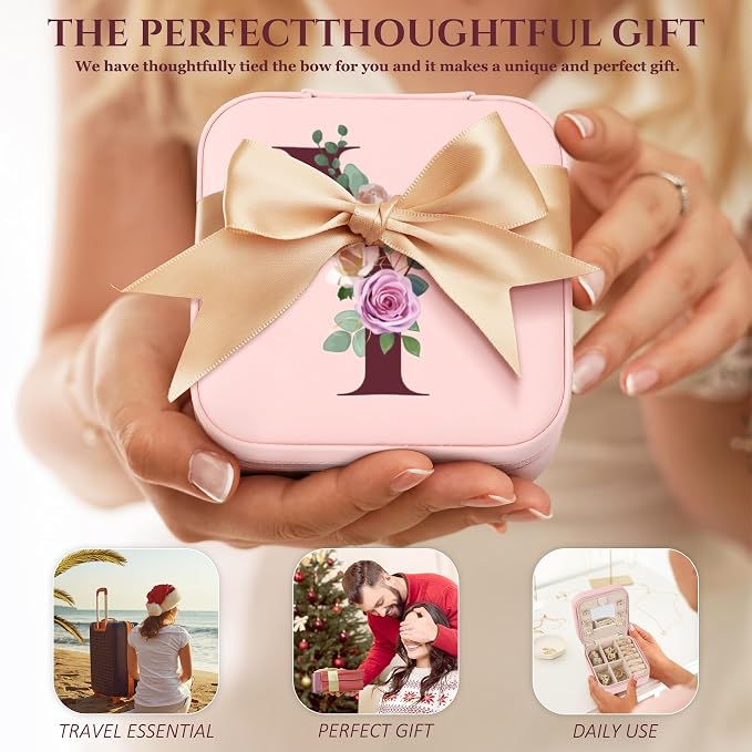 MFXIP Easter Basket Stuffers for Teens Essentials, Valentines Day Christmas Stocking Stuffers for Women Teen Girl Gifts Trendy Stuff Travel Jewelry Box Case Organizer Personalized Birthday Gifts - Image 7