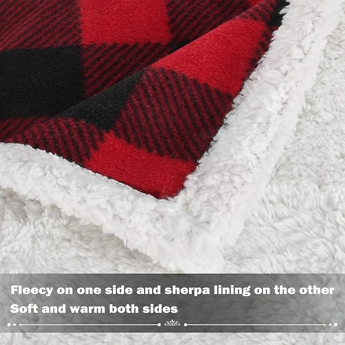 Catalonia Waterproof Bed Blanket, Washable Leakproof Bed Cover, Reversible Protector Blanket for Couch Sofa, Stain Proof Blanket Pad for Adults, 80X60 inches, Red Plaid