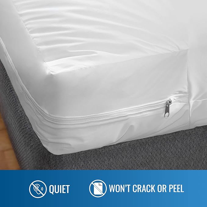 DMI Waterproof Mattress Protector, Mattress Pad, Waterproof Mattress Cover, Bed Pad and Bed Cover, Contoured Fitted Sheet, Twin (Pack of 24), White