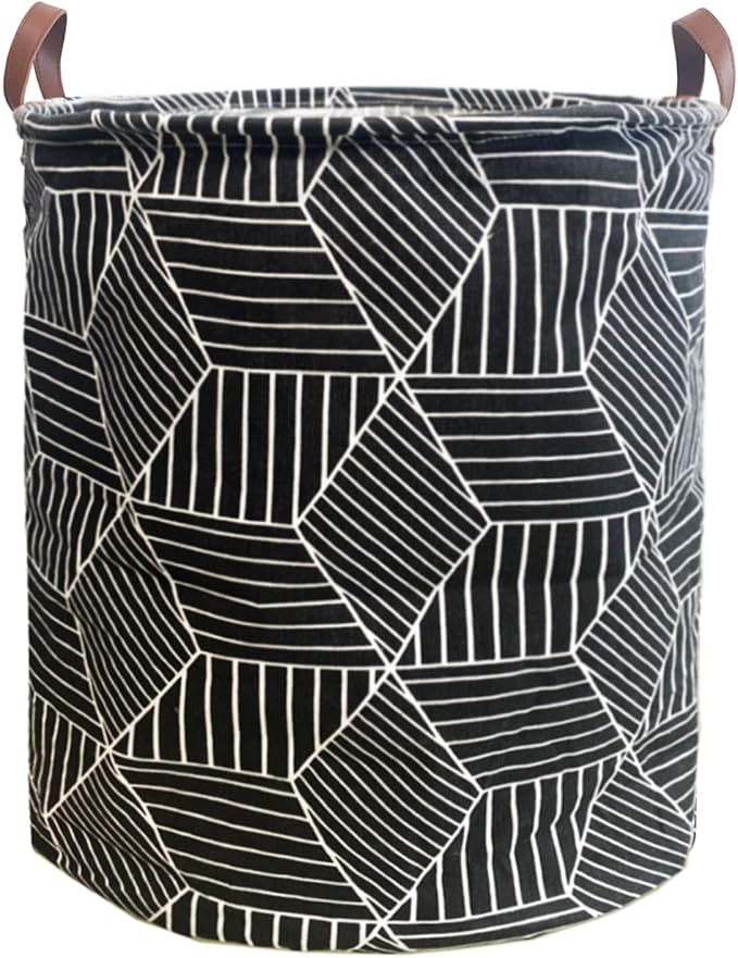 Waterproof Laundry Hamper Collapsible Laundry Basket Leather Handle Laundry Bag Large Clothes Storage Toy Organization for Bathroom Bedroom Laundryroom College Dorms (92-Satisfied laundry hampers) by %E2%80%8ETeLUVHome