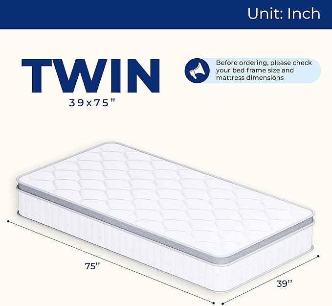 Neo Sleep Twin Size Mattress, 12 Inch Hybrid Comfort & Supportive Mattress in a Box, Cooling Gel Memory Foam and Pocket Springs with Pressure Relief, CertiPUR-US Certified, Medium Firm