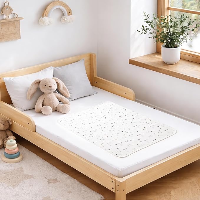 Baby Waterproof Bed Pad Washable Reusable 31"x40" Large Toddler Mattress Protector Incontinence Pads Sheet Cover Underpads for Kids Constellation