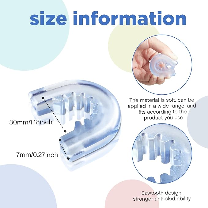 Tondiamo 6 Pieces Bathroom Shower Caddy Connectors Shower Caddie Easy to Attach with 3 Pieces Rubber Rings Bathroom Decor and Replacement (Suction Cup Holders) - Image 2