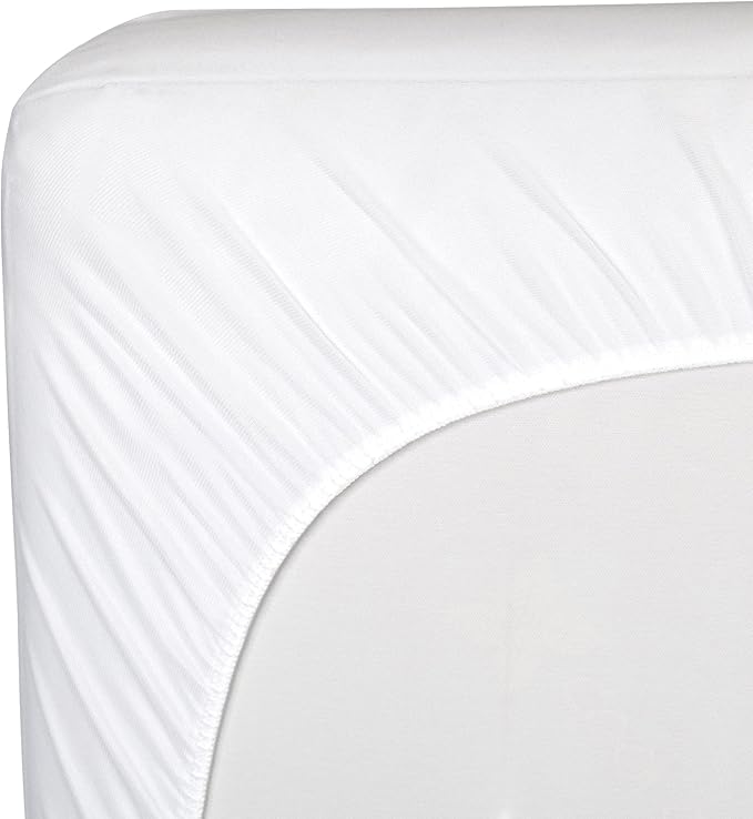 Sealy Baby Cooling Moisture Wicking Crib Mattress Protector Pad and Toddler Bed Cover, Fitted Waterproof Infant Durable and Comfortable Topper, Machine Washable & Dryer Friendly, 52x28”- White