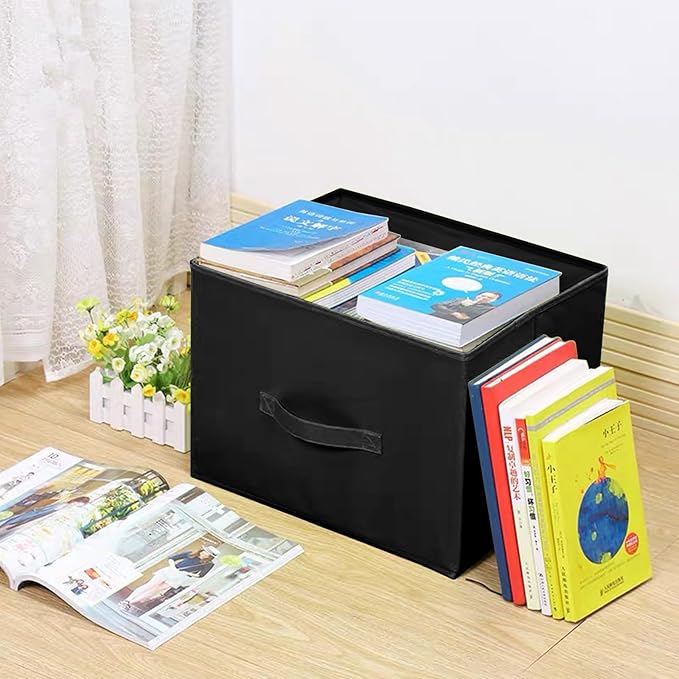 EBIGIC Storage Cubes Collapsible fabric Storage bins,cube storage organizer 10.5 * 10.5 * 11 inch,For home and office Collapsible Closet Shelf Organizers, Drawer Organizers(Black) - Image 6