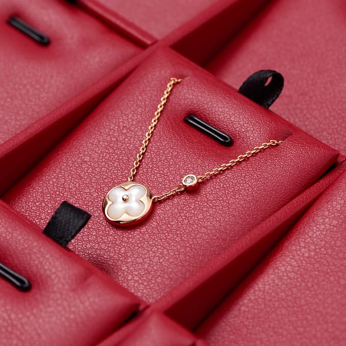 Oirlv Gorgeous Red Leather 24 Grid Jewelry Tray with Removable Inserts Jewelry Cards Stackable Necklace Trays Necklace Drawer Organizer - Image 6