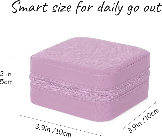 MFXIP Travel Jewelry Case Small Jewelry Box Jewelry Organizer Storage Case Portable PU Leather Mini Jewelry Travel Case for Girls Womens Earring, Necklace, Rings,Bracelets - Image 2