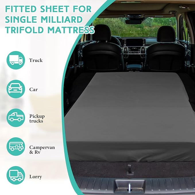 2-3 Inch Mattress Topper Cover (Only Cover) Memory Foam Protector Microfiber Memory Foam for Latex Mattress Topper Gel RV(Queen 80 x 60 Inch,Dark Gray)