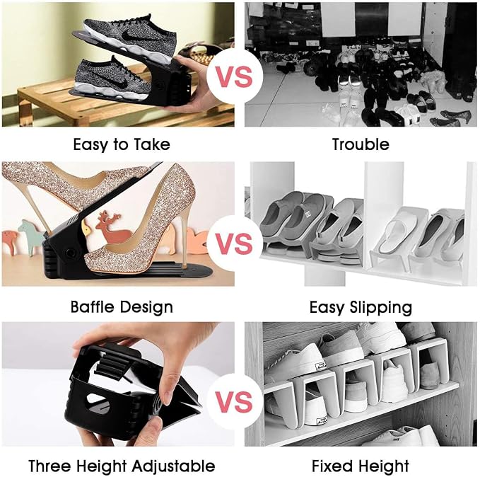 Neprock Closet Shoe Organizer,Shoe Storage Organizer Shoe Rack for Closet Organization,Shoe Slots Organizer De Zapatos Shoe Hoder Space Saver for Entryway(36 Pack)(Black) - Image 3