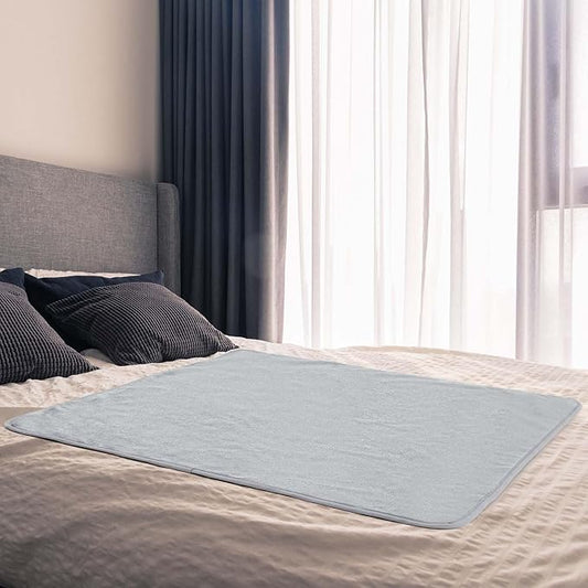 1 Pcs Couples Waterproof Mat Lover Reusable Stainproof Blanket Quiet Easy Use Mattress Protector for Adult Multi Functional Bed Sheet Couple Pleasure Comfort (18 x 24 in,Grey)
