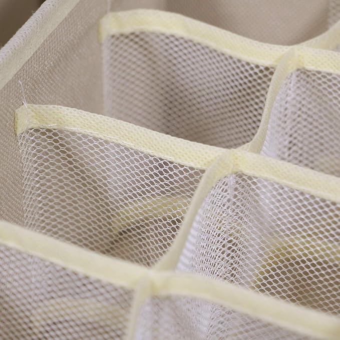 TENABORT 21 Pack Foldable Drawer Organizer Dividers Cloth Storage Box Closet Dresser Organizer Cube Fabric Containers Basket Bins for Underwear Bras Socks Panties Lingeries Nursery Baby Clothes Beige - Image 5