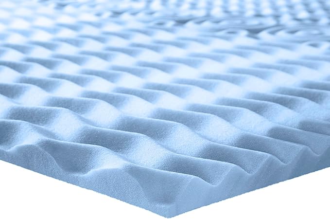 Serta Comfort Zone Cooling Memory Foam Mattress Topper, 1.5 Inch, King