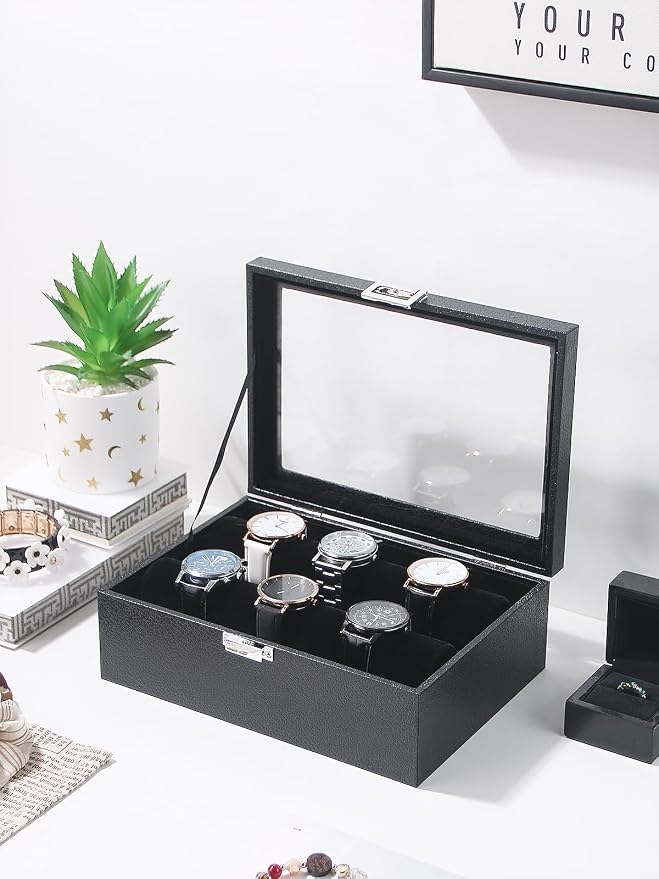 Bracelet Holder Organizer Box, Jewelry Storage Case with 2 Rods, Bangle Watch Display Tray for Women Girls (Black) - Image 3