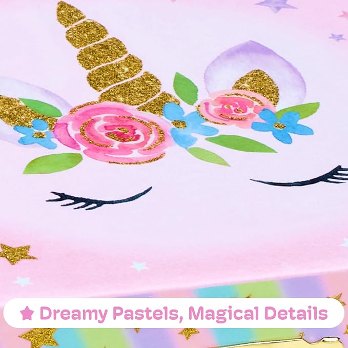 Jewelkeeper Enchanting Unicorn Musical Jewelry Box for Girls - Sparkling Rainbow Design Music Box with 2 Pullout Drawers to Store Earrings, Necklace and Bracelets - Plays The Beautiful Dreamer Tune - Image 5