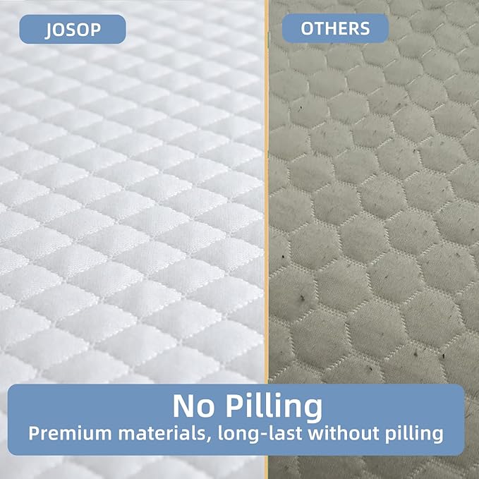 JOSOP 100% Waterproof Mattress Protector Twin XL,290GSM Bamboo Viscose Mattress Cover,Fitted Sheet with 20" Deep Pocket Mattress Pad,Breathable Cooling Noiseless Washable for Home,Bedroom