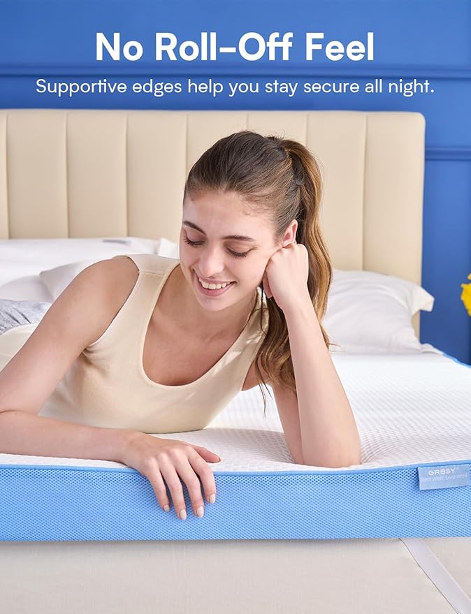 Extra Firm Mattress Topper Twin Size, 3 Inch Firm High Density Memory Foam Bed Topper for Back Pain Relief, Gel Bamboo Charcoal Infused Cooling Mattress, CertiPUR-US Certified, Washable Cover
