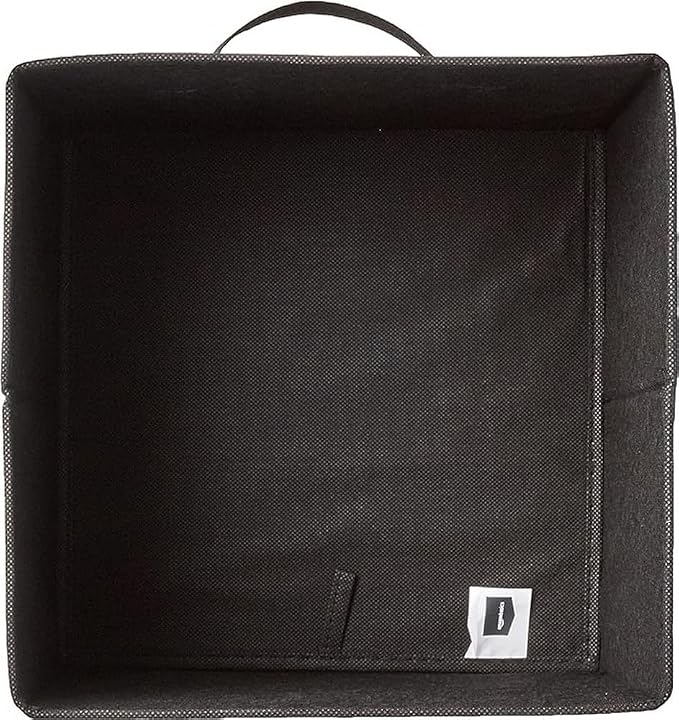 Amazon Basics Collapsible Fabric Storage Bins Organizer with Handles, Sturdy, Foldable, 10.5" x 10.5" x 11", Black, 6-Pack - Image 3