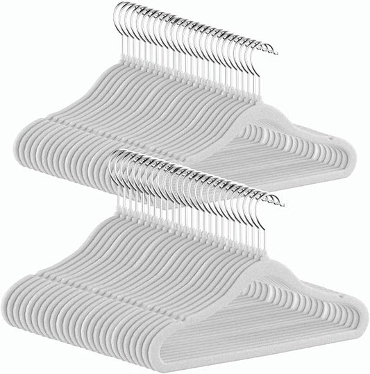 GoodtoU Kids Hangers Velvet 50 Pack Baby Hangers for Closet Non Slip Childrens Infant Hanger Grey by GoodtoU