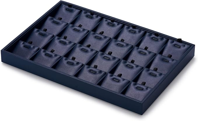 Oirlv Stackable 24 Gird Necklace Organizer Tray with Removable Jewelry Cards Necklace Pendant Jewelry Drawer Organizer - Image 6