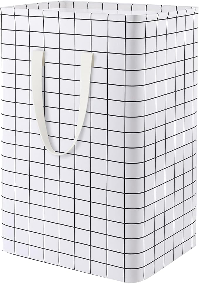 Waterproof Laundry Hamper Collapsible Laundry Basket Leather Handle Laundry Bag Large Clothes Storage Toy Organization for Bathroom Bedroom Laundryroom College Dorms (Laundry Basket-005) by %E2%80%8ETeLUVHome