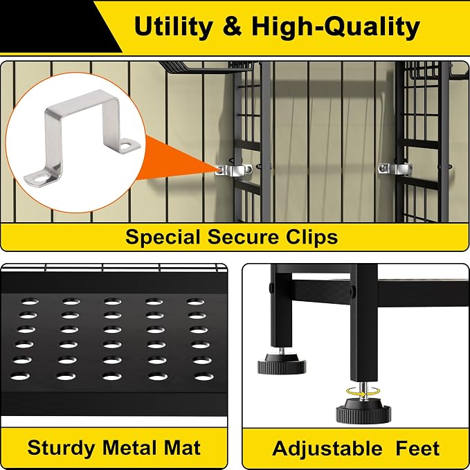 3 Tier Garden Tool Organizer, Garage Storage and Organization, Metal Yard Tools Storage up to 78 Tools, Heavy Duty Garden Tool Organizer for Garage, Yard, Patio, Shed, Indoors and Outdoors, Black - Image 5