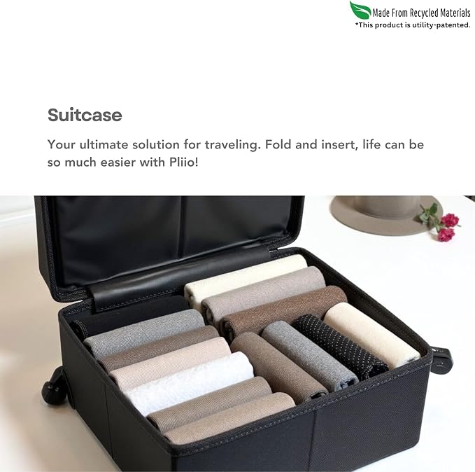 7 Pcs PLIIO Medium Filers, Foldable Clothes Organizer, Space-Saving Closet and Suitcase solution, Wrinkle-Free Storage Solution for Home and Travel, Wardrobe Organizer and Clothes Folder - Image 6