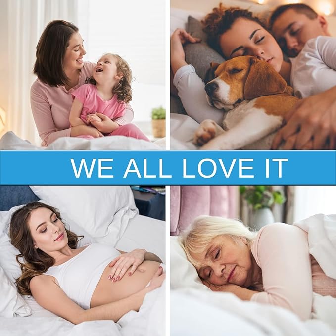 Full Size Cooling Mattress Protector Pad Bed Cover, Breathable Fitted Sheet Style Deep Pocket Soft Noiseless Waterproof Matress Protector Full for Pets Kids Adults