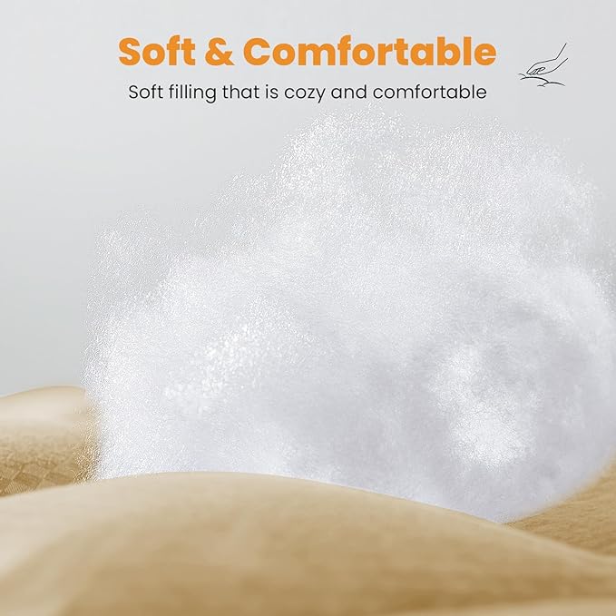 MATBEBY King Size Mattress Pad - Cooling Breathable Mattress Topper, Quilted Fitted Mattress Protector, Pillow Top Mattress Cover with 8-21" Deep Pocket, Soft, Machine Washable, Beige, 78x80 Inches