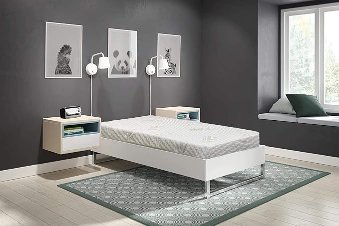 Foamma 4" x 48" x 80" Memory Foam Mattress for RV with Water Resistant Organic Cotton Cover, Firm High Density Foam Base, USA Made, CertiPUR-US Certified