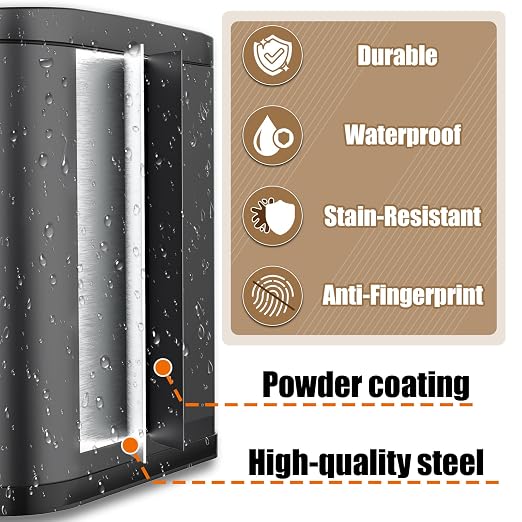 Dog Poop Trash Can Outside with Odor Control Lid & Step Pedal, 3.2Gal Stainless Steel Outdoor Trash Can, Waterproof Dog Waste Container - Includes 3 Carbon Filters & Bin Bag Holder - Image 8